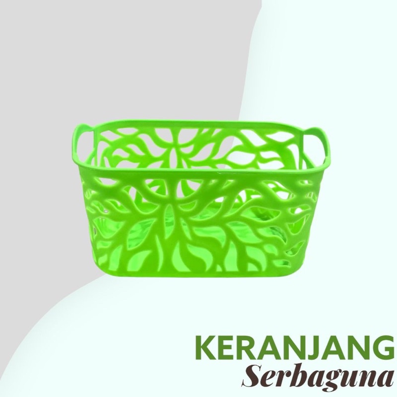 Keranjang Segi Plastik Serbaguna / Box Serbaguna / Storage Box / Rak Kosmetik / Keranjang Multifungsi Murah