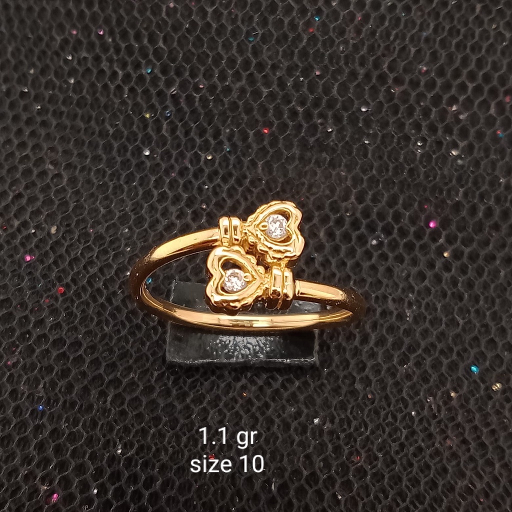 Cincin emas 17K - 1.1 gr kadar 750 - 3904