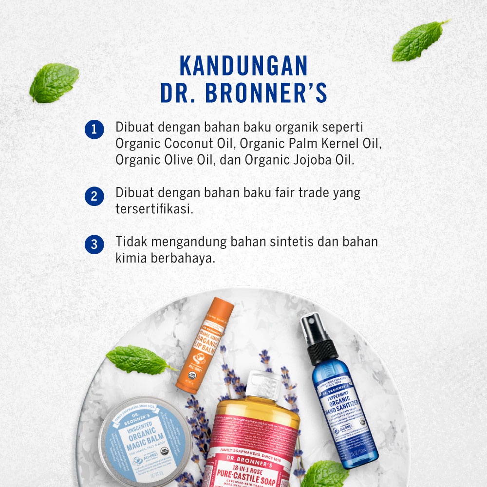 Dr. Bronner's Pasta Gigi Organik varian Peppermint 140g