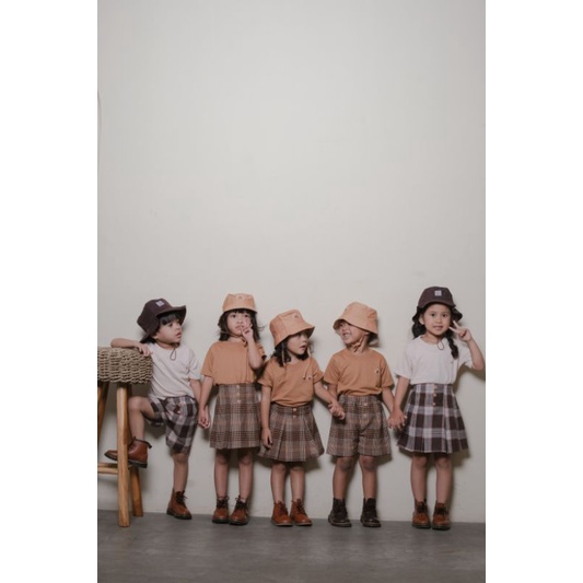 FLANEL SKIRT - Promo 10.10 Rok Anak Korea kain nyaman Anak Cewek kotak kotak  Perempuan Lucu Kiyowo Murah 1-6 Tahun