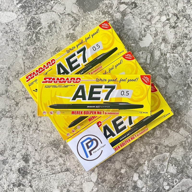 

Ballpoint Bolpoin Bulpen Pulpen Standard AE7 Hitam 1 Pack