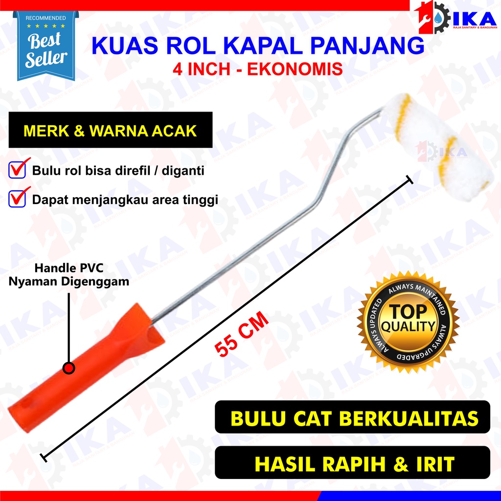 uas Roll Cat Kapal - Kuas Roll Cat Mini - High quality / PROMO RRT Kuas Rol Kapal 4&quot; / Kuas Rol Kecil 4&quot; Utk Tembok, Kayu BESI