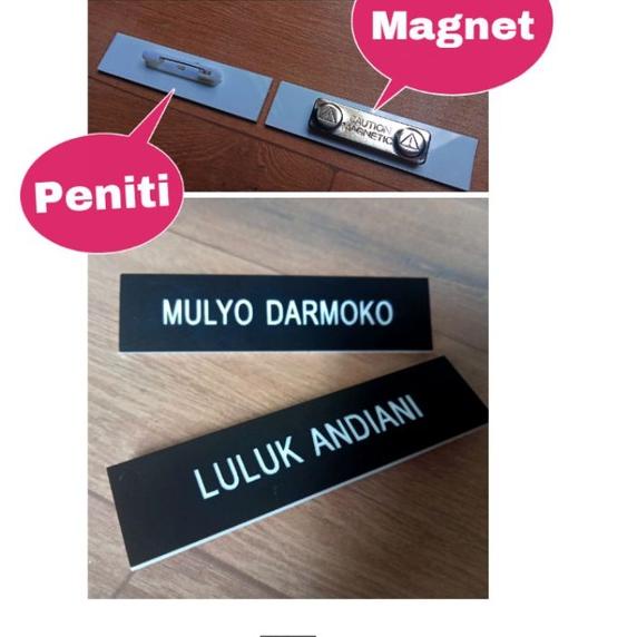 

ぜ Name Tag Gravir Papan Nama Ukir Peniti & Magnet ば