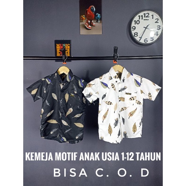 KEMEJA MOTIF ANAK USIA 1-12 TAHUN