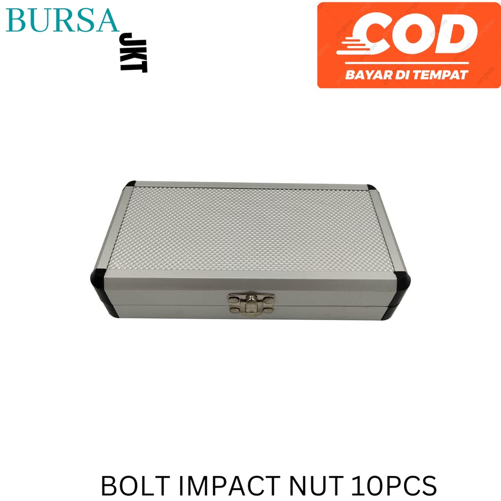 Impact Bolt set 10pcs Screw Remover Extractor Metal Box COD