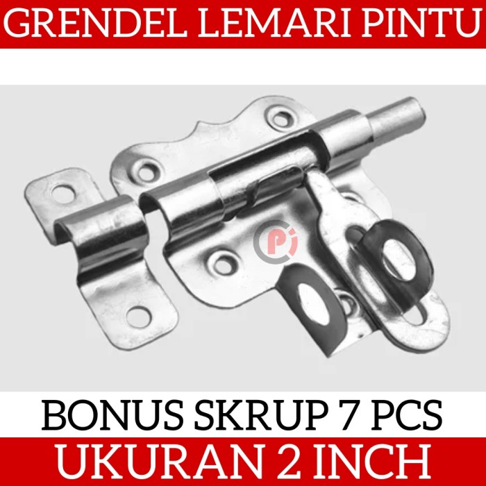 Grendel Slide Action Bolt Ukuran 2 Inch Stainless Tebal Lemari Pintu