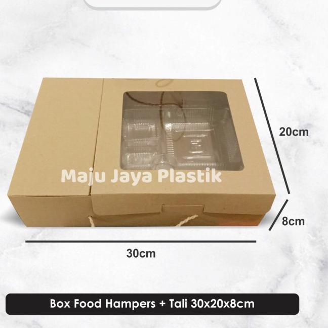 Jual Box Food Hampers Tali Box Kraft Mika Tali Putih Shopee