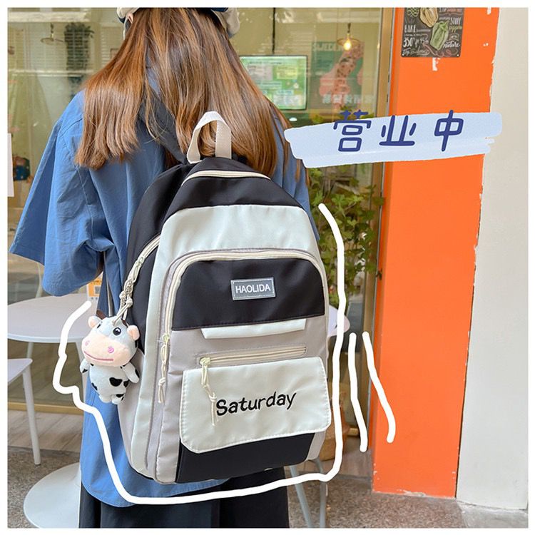 BJ14689 - BLACK/BLUE/GREEN/RED - TAS RANSEL SEKOLAH WANITA FASHION IMPORT MODIS ELEGAN TERMURAH TERLARIS TERBARU BAGSTORE JAKARTA TAS BATAM EL4689