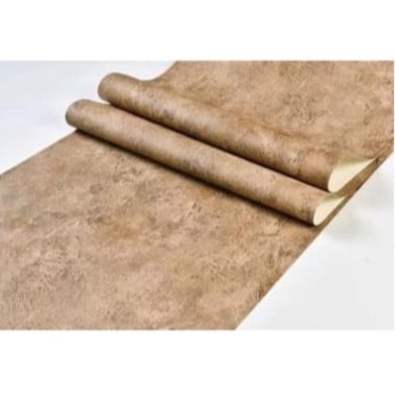 wallpaper dinding stiker dinding motif marmer corak alami warna coklat muda