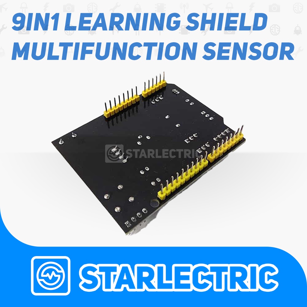 Uno Shield 9in1 Sensor Multifunction LM35 LDR untuk Arduino Uno Wemos R1