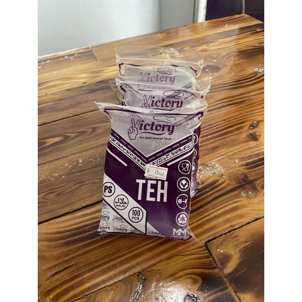 Sendok Teh / Sendok Es Buah / Sendok puding/ Sendok plastik bening isi 100pcs