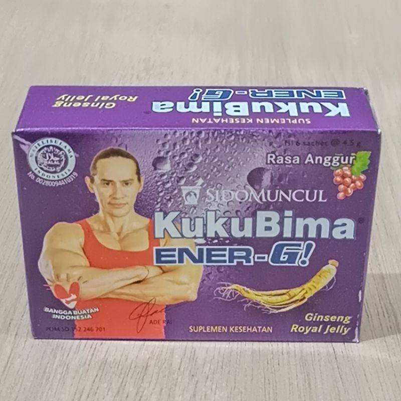 

Kuku Bima ENER-G Rasa Anggur 1 Pak @ 6 Sachet