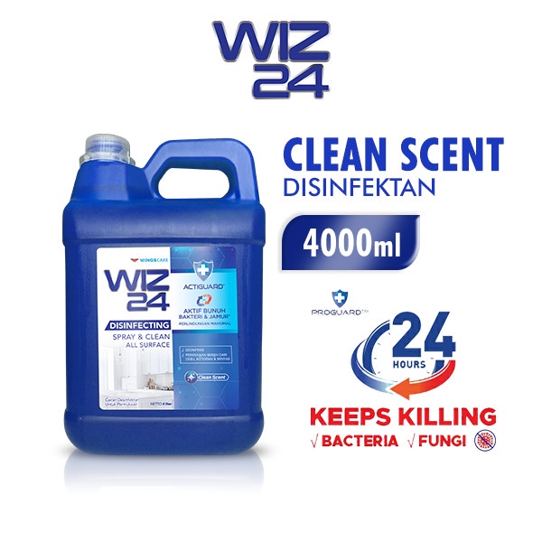 WIZ 24 Disinfectant Spray & Clean Scent Jerigen 4 liter
