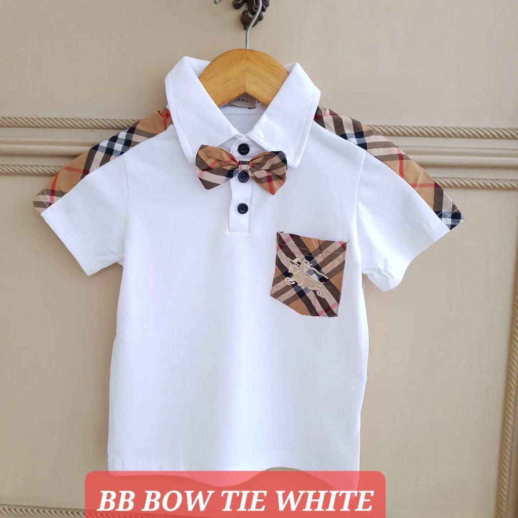BAJUKIDDIE BB BOW TIE POLO TOP KAOS KERAH PESTA ANAK COWOK FASHION IMPORT