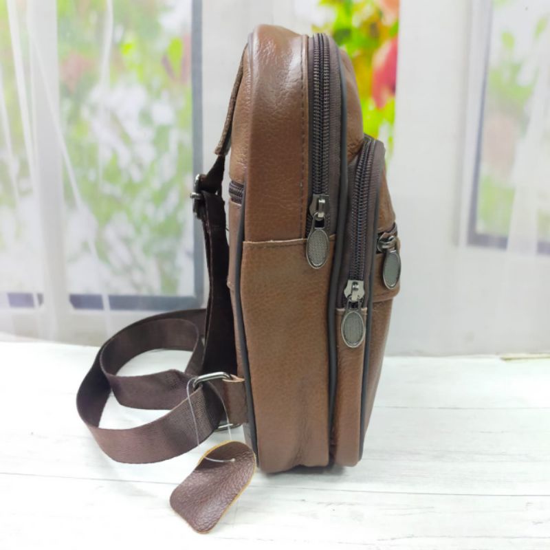 Tas selempang pria kulit impor Tas slingbag kulit pria impor