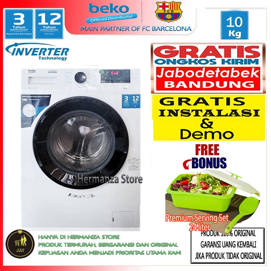 Jual Mesin Cuci Beko Front Loading 10 Kg Inverter WCV 10749 XM ...