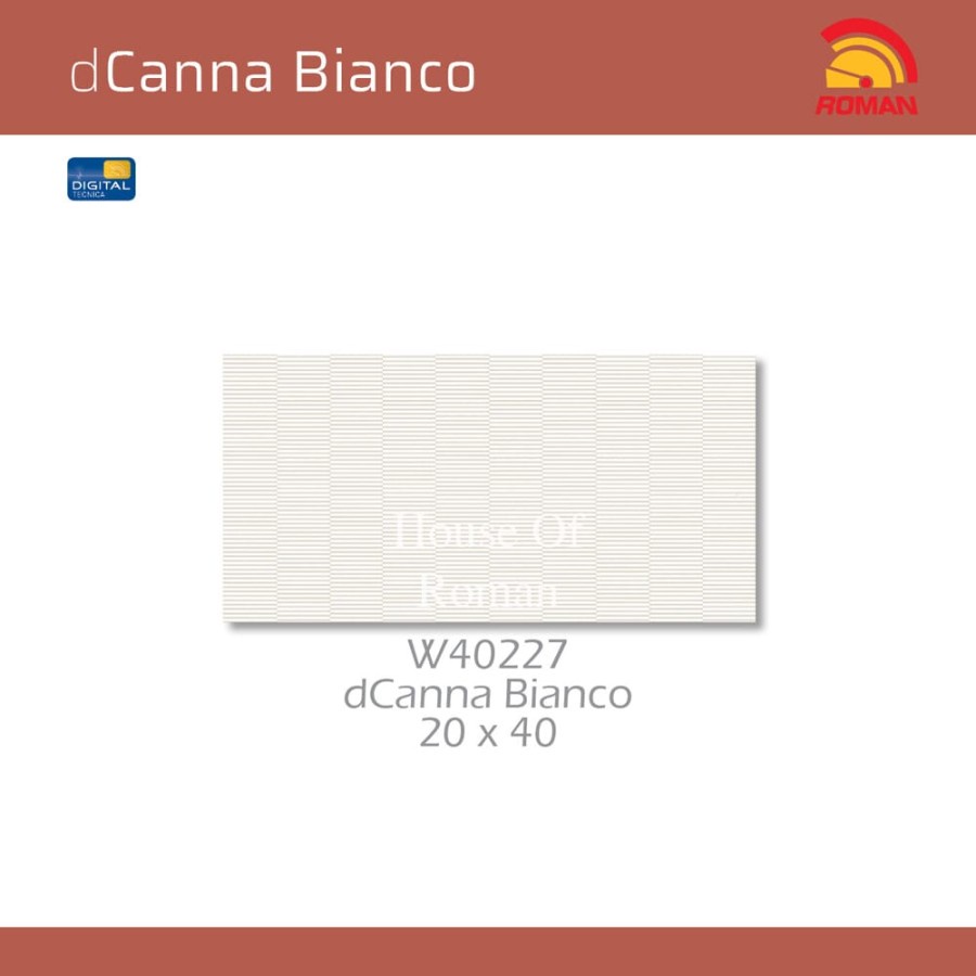 ROMAN KERAMIK DCANNA BIANCO 20X40 W40227 (ROMAN HOUSE OF ROMAN)