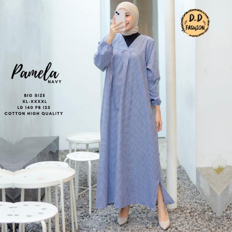 PAMELA DRES BIG SIZE LD 140 cm WANITA TERBARU BY DnD