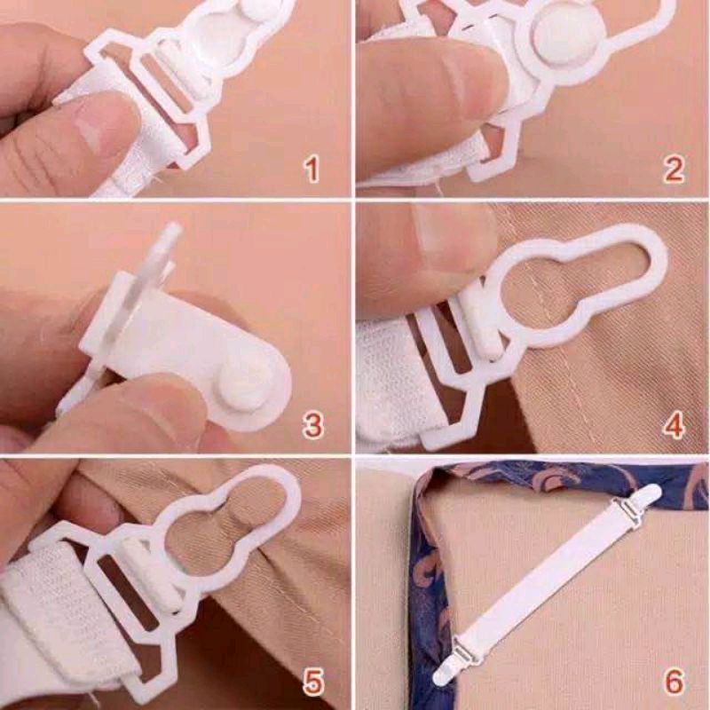 Pengait Sprei Isi 4 Pcs Penjepit Ujung Sprei Sheet Grippers