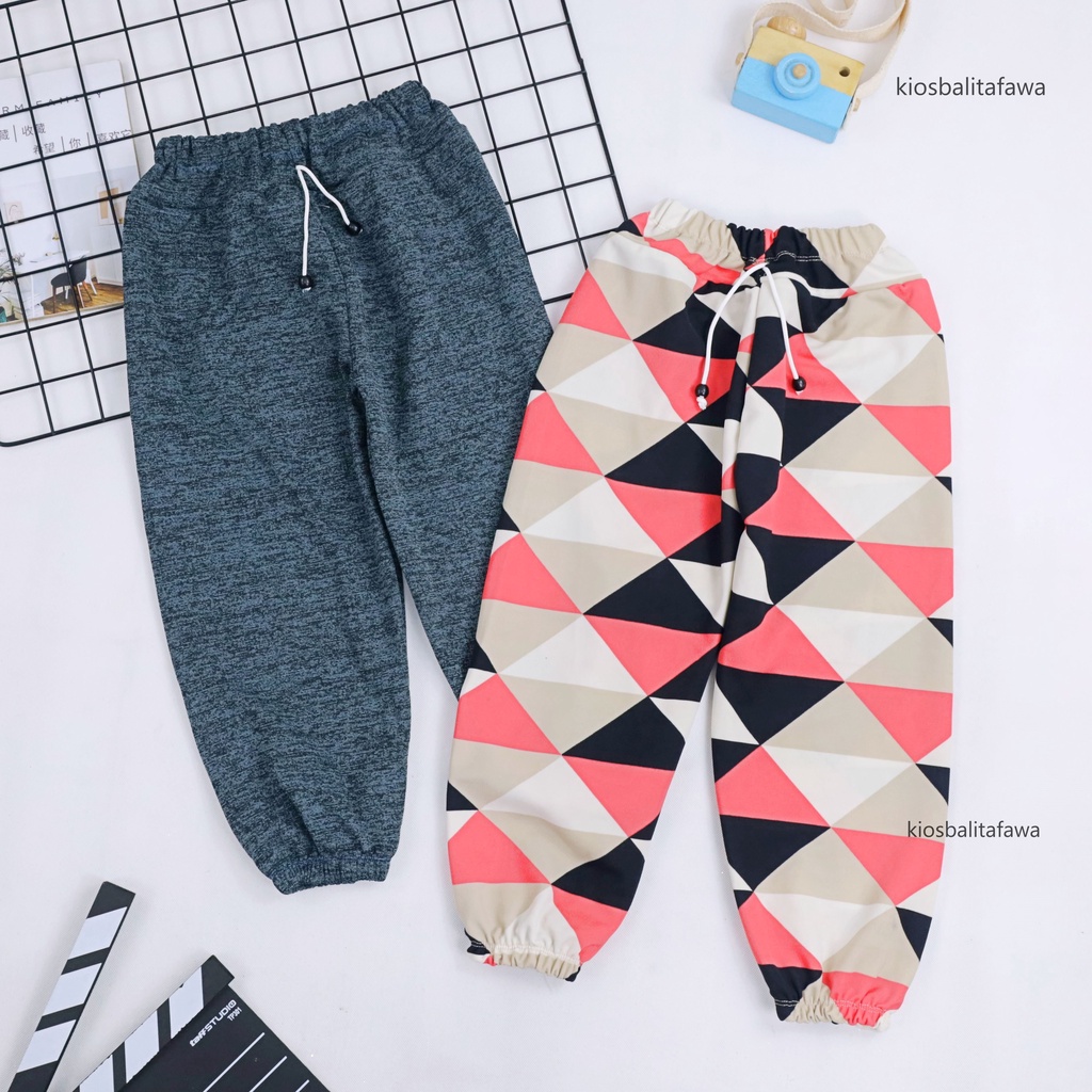 Jogger Motif Uk 6-7 Tahun / Joger Pants Celana Panjang Anak Laki Perempuan Import Cewek Cowok Harian