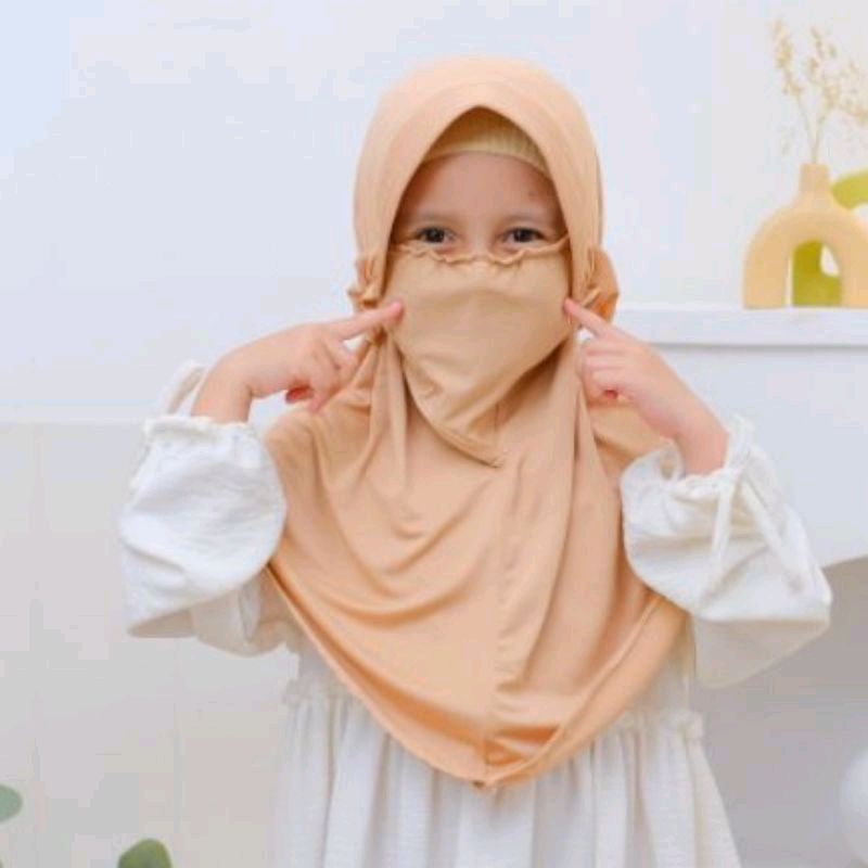 Kerudung / Jilbab Yumna NIQAB Anak Usia 3-6 Tahun