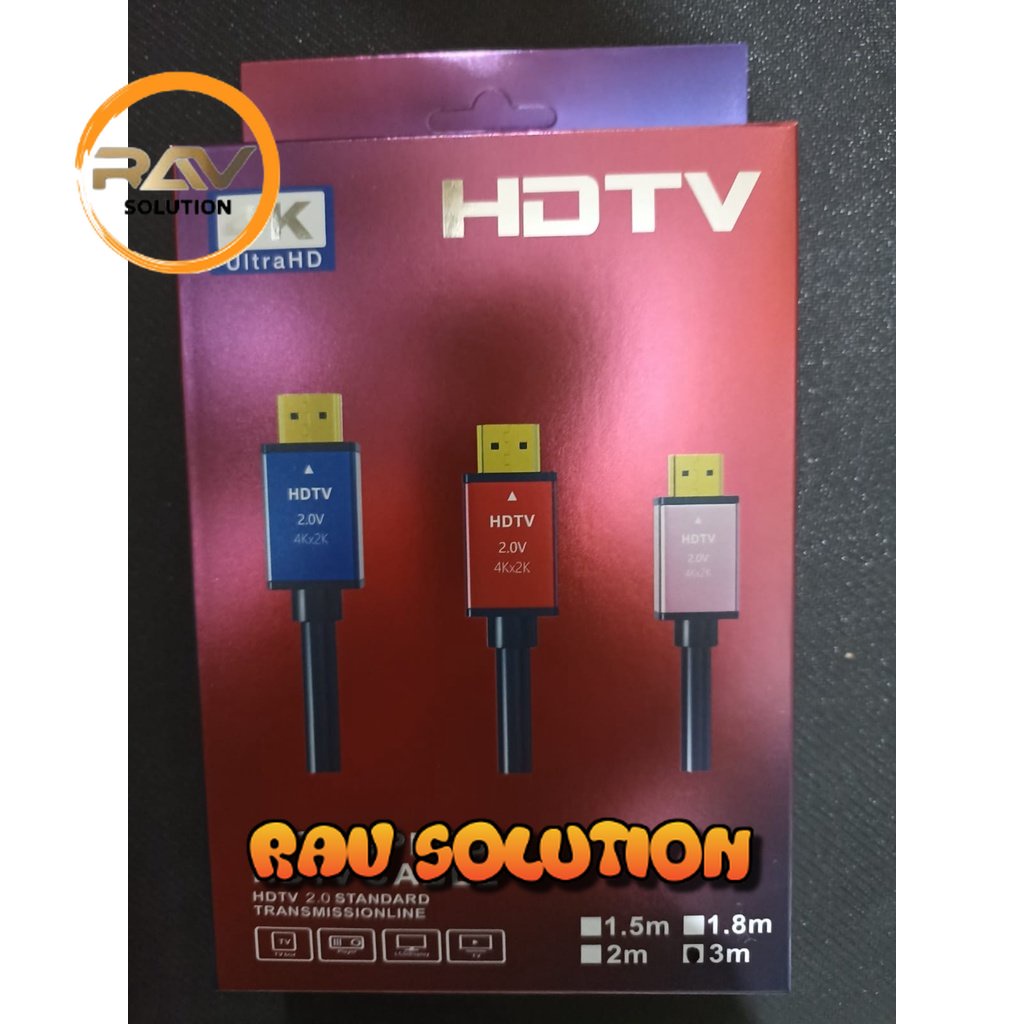 KABEL HDMI 3M V.2.0 ULTRA HD 4K HIGH QUALITY / HDMI 3 METER