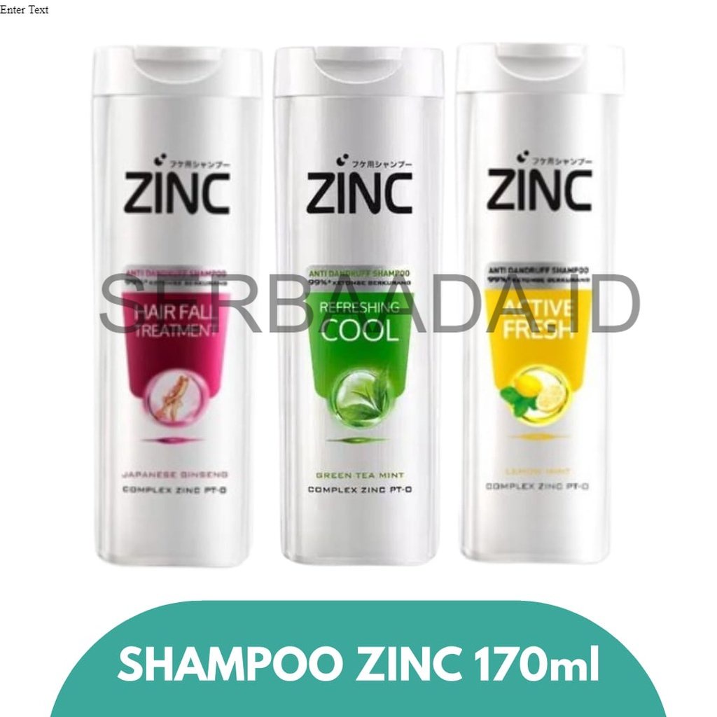 SHAMPO ZINC TREATMENT 170 ML/Zinc Shampoo 170ml Shampoo Anti Ketombe/ZINC Shampoo Anti Dandruff 170m