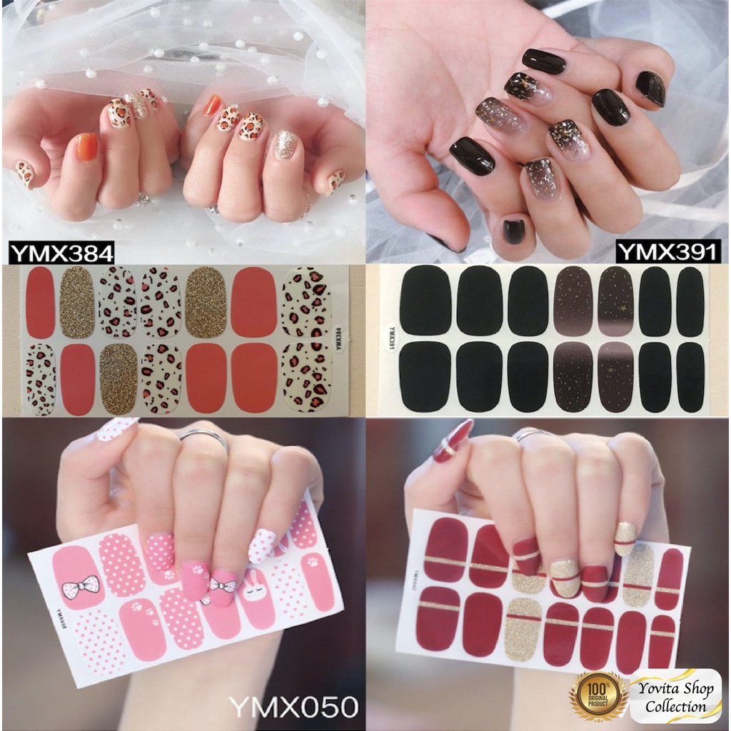 14Pcs/Stiker Kuku Murah / Nail Art Sticker / Nail Art Stiker / Nail Art &amp; Sticker YMX Series V2