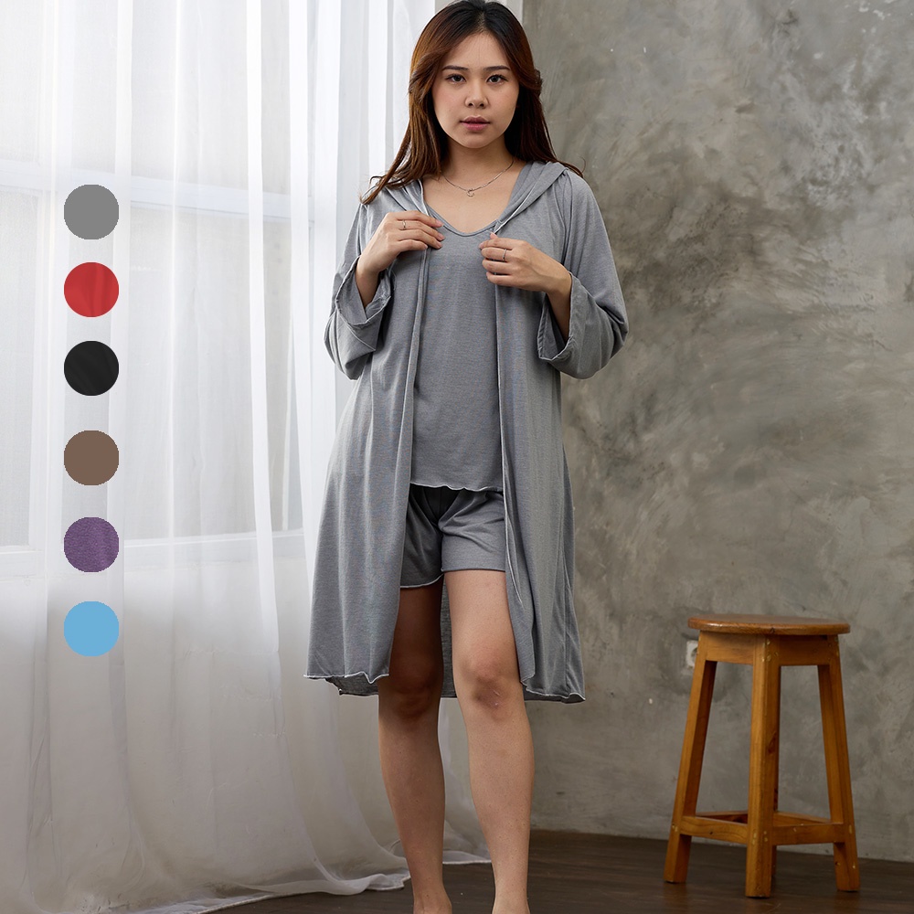Moon Alice Baju Tidur Wanita Setelan Kekinian Sexy Outer/Luaran Rayon Model Jumper PY06