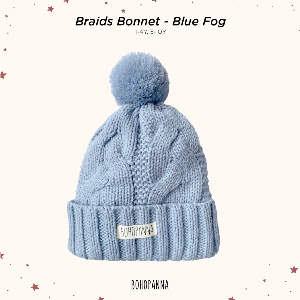 Topi Bayi Anak BOHOPANNA - BRAIDS BONNET 1-4 Tahun