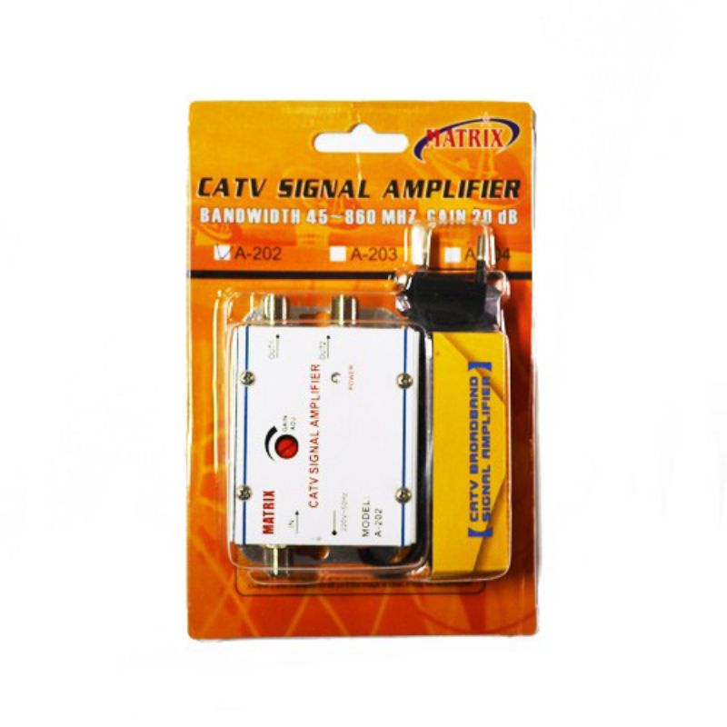 CATV Matrix A-202 Signal Amplifier / Splitter Antena 2 Output