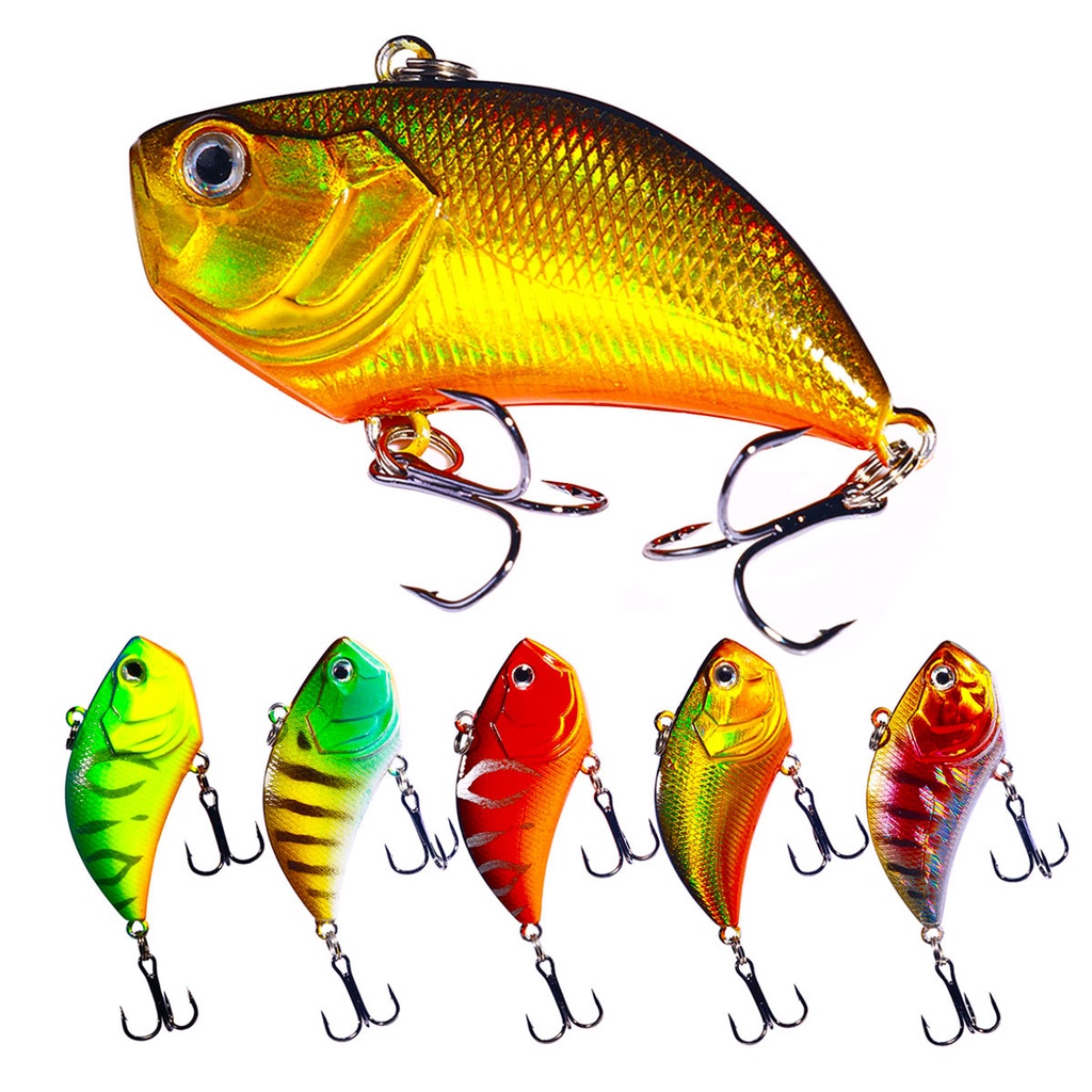 Hengjia 1pcs Umpan Pancing VIB Lure Hard Plastic Vibration Bait Tiruan Bentuk Ikan Vibrasi Bahan Plastik 5.4cm / 13g