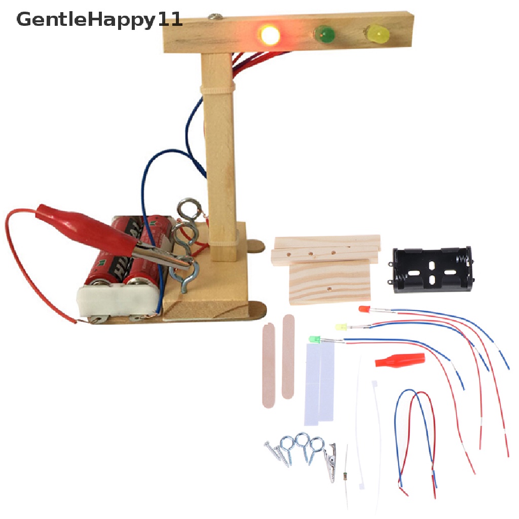 Gentlehappy Set Mainan Lampu Lalu Lintas Mini DIY Untuk Eksperimen Sains Anak