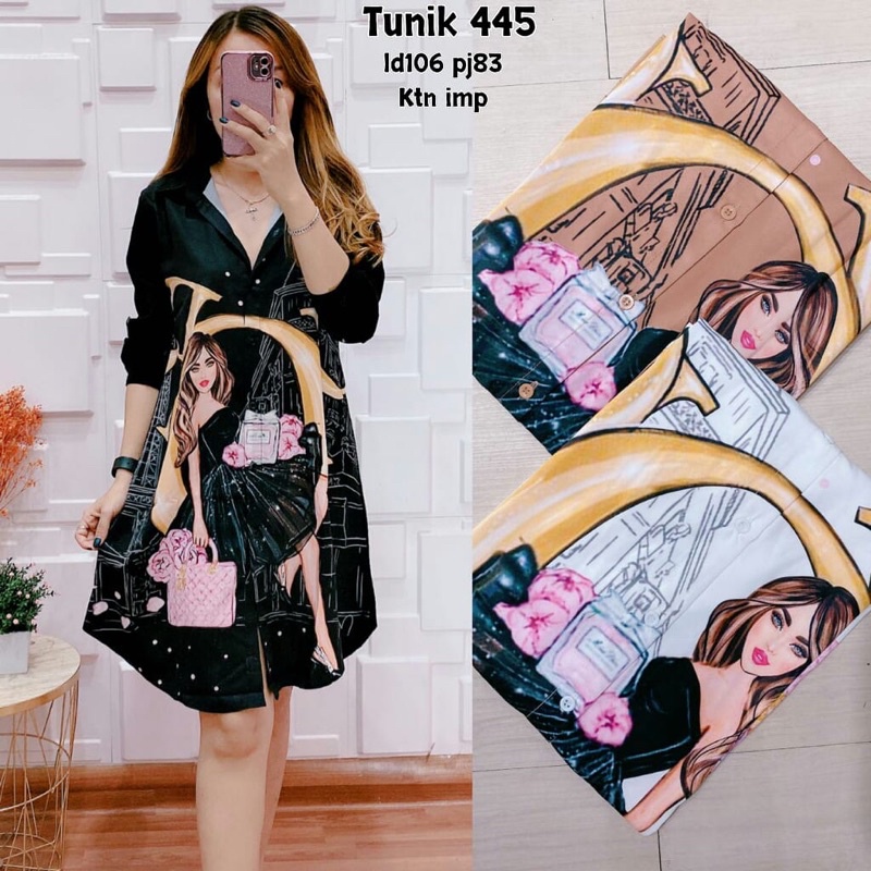 Tunik cantik woolpeach import
