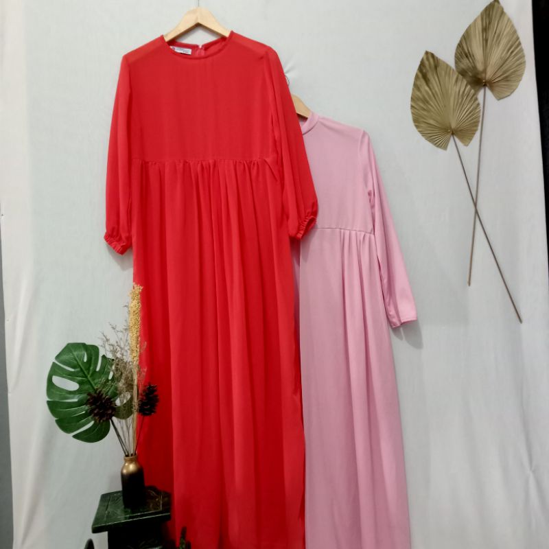 gamis sifon polos