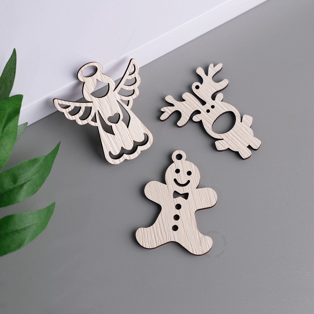 Ornament Natal Hiasan Kado Christmas Gantungan Hang Tag Simbol Merry Christmas Label Parsel Dekorasi