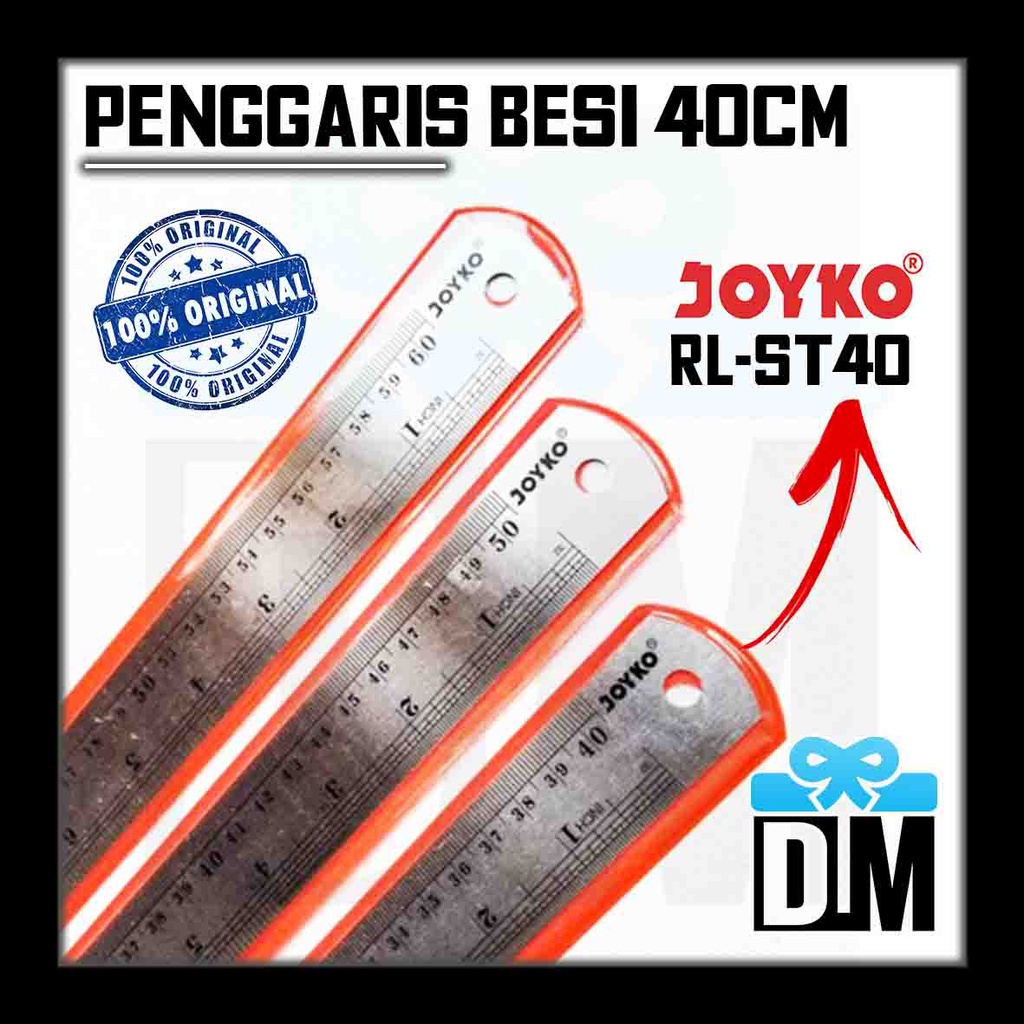

Penggaris Jidar Besi Stainless 40cm Alat Garis Alat Ukur Besi Tebal Joyko