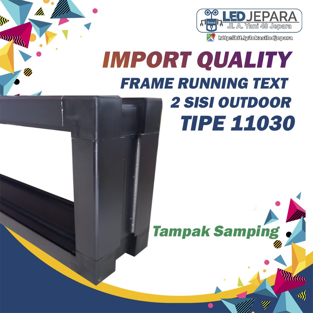 Frame Running Text 2 Sisi Outdoor 11030 Frame Running Text  Dua Sisi Bolak Balik Kualitas Import