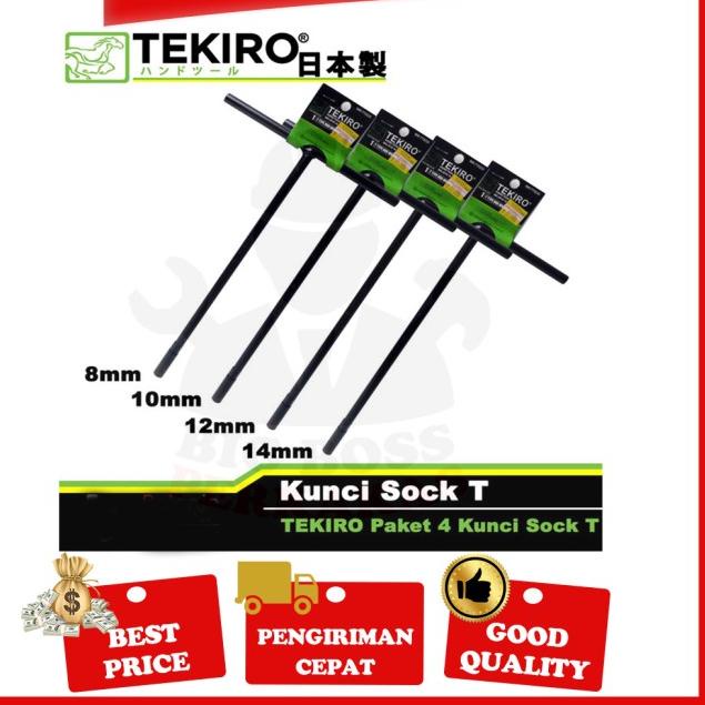 PAKET KUNCI T TEKIRO SOK T TEKIRO 8 , 10 , 12 , 14 4pcs