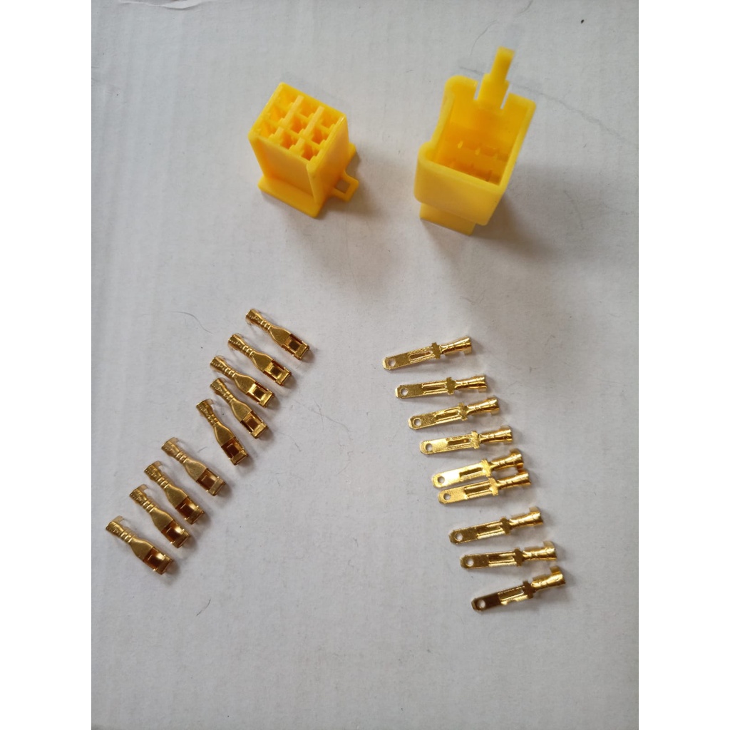 SOKET KABEL 9 PIN SKUN KECIL KUNING / SOCKET KABEL 9 PIN SKUN KECIL / KONEKTOR