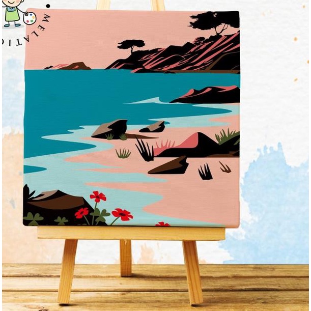 

PAINT BY NUMBER KANVAS 20X20 CM - LANDSCAPE - BEACH