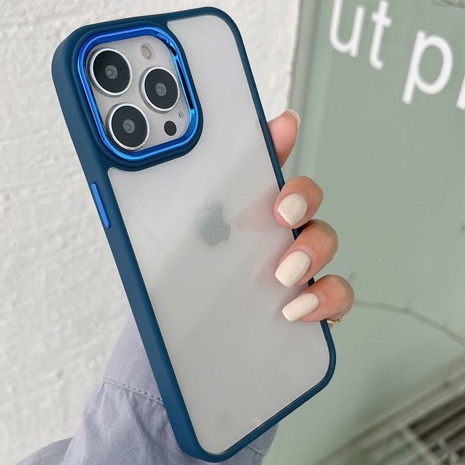 Acrylic Electroplated Case for iPhone 11 11 Pro 11 Pro Max electroplating button iPhone 12 fall proof phone case+transparent iphone case