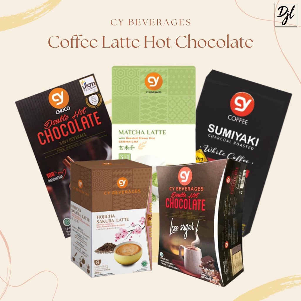 

CY Beverages Coffee Latte Hot Chocolate Minuman Serbuk Sachet 1 Pak