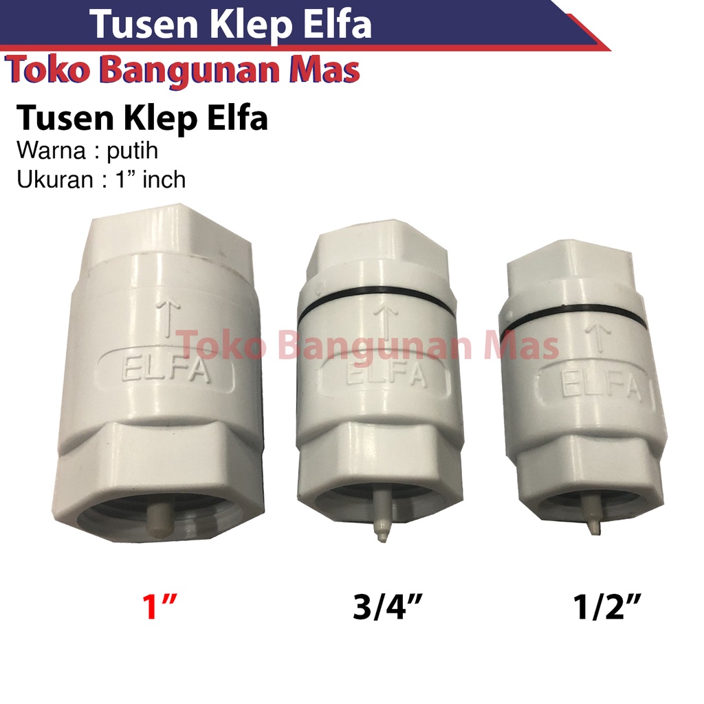 Tusen Klep Elfa 1" inch Tosen klep 1" Tsen Klep 1" PVC tossen Klep 1 Inch