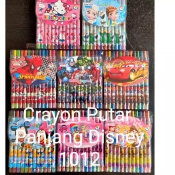 

BIG DISKON Crayon Putar 12 warna panjang Karakter,12 colour twist crayon cute character 892