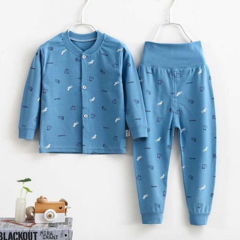 Import - Piyama Anak Kancing Depan Setelan Import