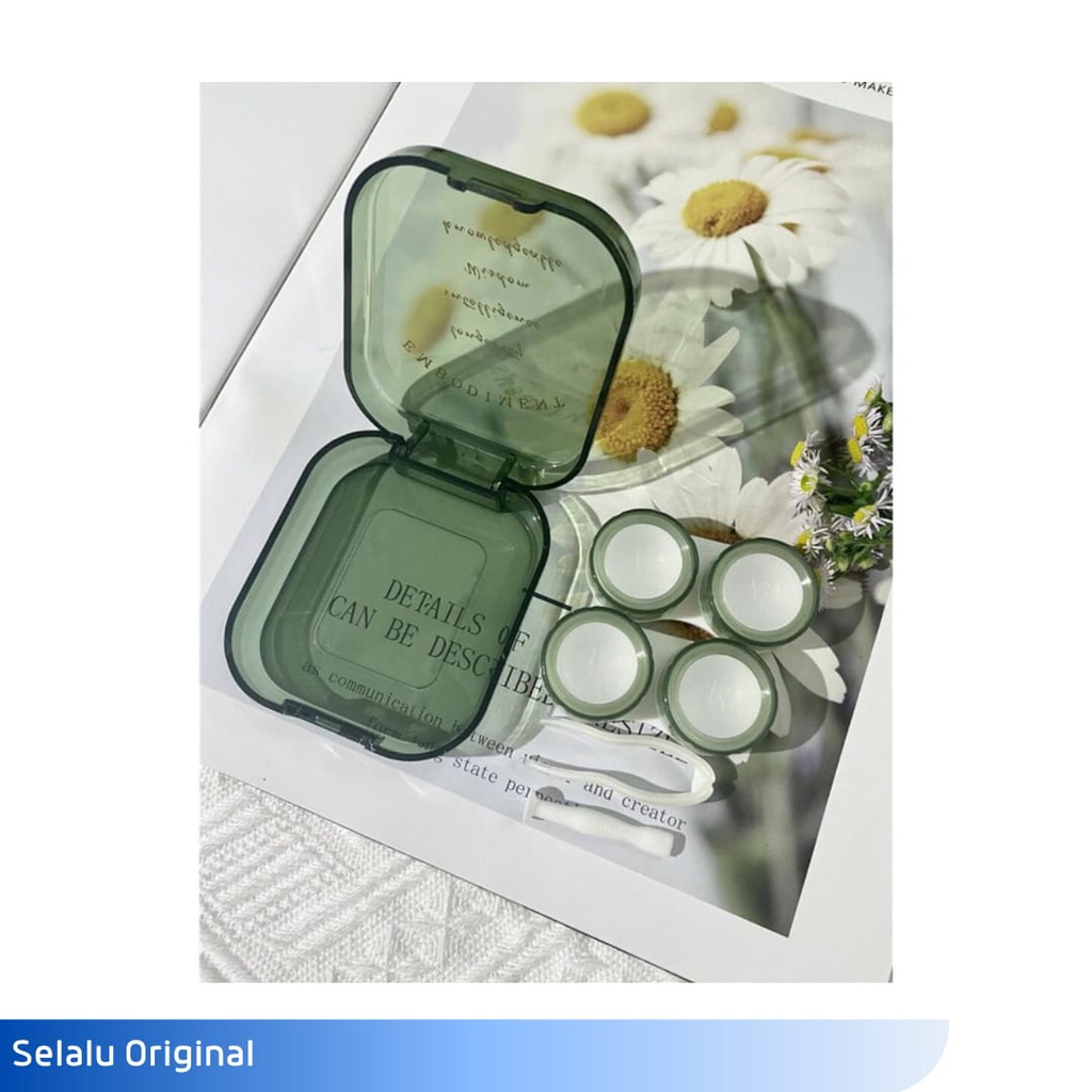 Tempat Case Softlens Square Marble