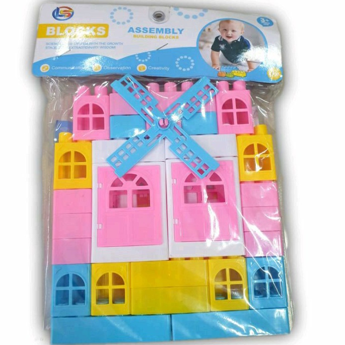 Mainan Edukasi Block LB 10 mainan anak edukasi block isi banyak bentuk rumah ASSEMBLY