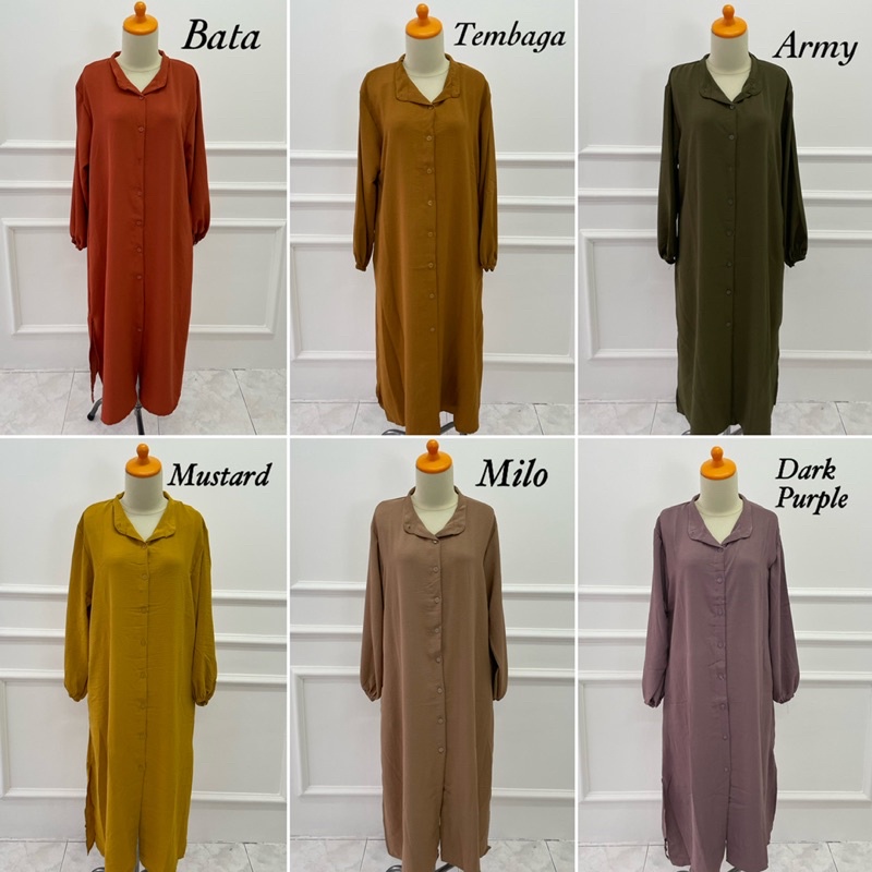 POPPY LONG TUNIK POLOS CRINKLE TUNIK POLOS KANCING BUSUI BUMIL