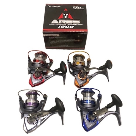 Reel Pancing YUU QUESTER Ares 1000 Power Handle Ril Mini Rel Katrol Kerekan Gulungan Alat Pancing Pa